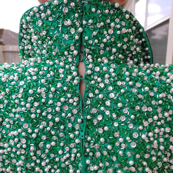 Stephen Yearick Emerald Green Gown Size 2 - Picture 2 of 16